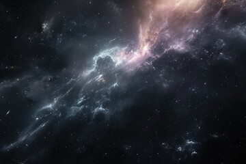 Obraz premium Beautiful galaxy background with stars and planets