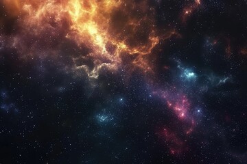 Vibrant colors of the galaxy in space