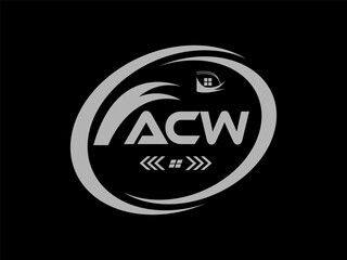 ACW letter logo Design. ACW Simple and modern logo. ACW monogram logo. ACW Abstract Alphabet vector logo Design.