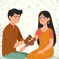 Teej Festival Vector: Illustration of Joyful Celebration and Traditional Customs