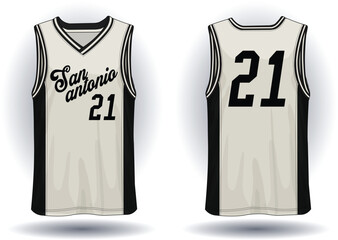 Basketball jersey, Tank top sport illustration.
