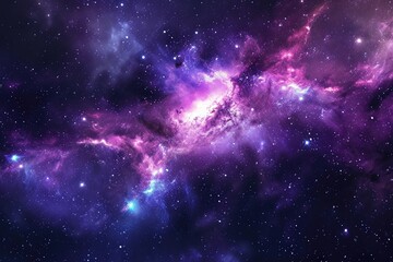 Amazing cosmic scene with stars and planets