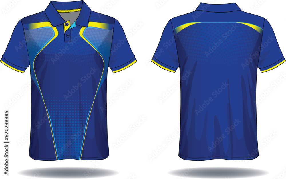 Wall mural T-shirt polo design, Sport jersey template.
