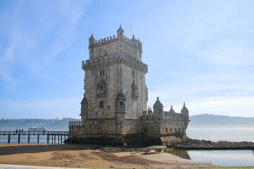 The Bel&eacute;m Tower is an old military construction, located at the mouth of the Tagus River, in the Santa Maria de Bel&eacute;m neighborhood, together with the Jer&oacute;nimos Monastery in Lisbon, Portugal.