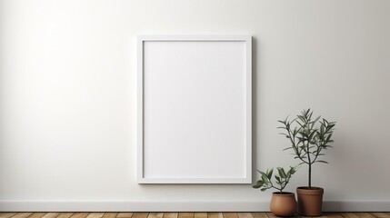 Simple poster frame hanging on a gallery wall, ideal for displaying art prints, photography, or advertising materials