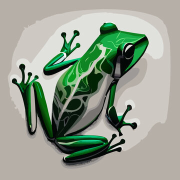 recommend clip art: Vector illustration of cute frog cartoon.