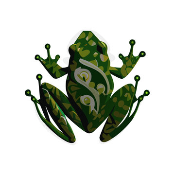 recommend clip art: Vector illustration of cute frog cartoon.