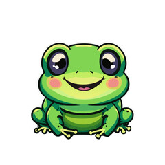 Fototapeta premium Vector illustration of cute frog cartoon.