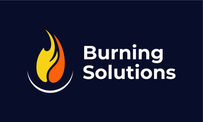 Burning solution logo design ideas 