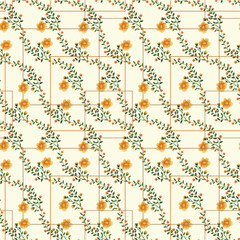 Floral seamless background - pattern for continuous replicate Seamless Floral Vector Pattern