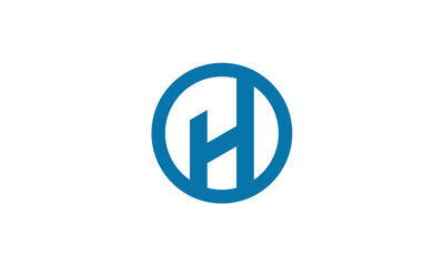 Letter H round logo design ideas 
