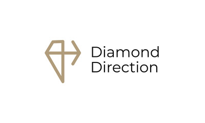 Fototapeta premium Diamond direction business name simple fashion logo design ideas 