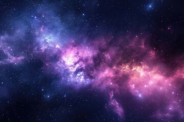 Fototapeta premium Beautiful galaxy background with vibrant colors