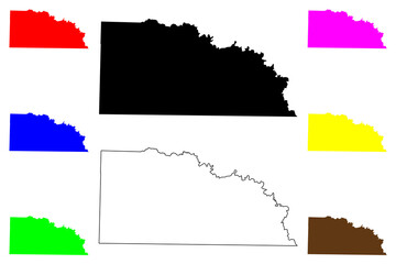 Union County, Arkansas (U.S. county, United States of America,USA, U.S., US) map vector illustration, scribble sketch Union map