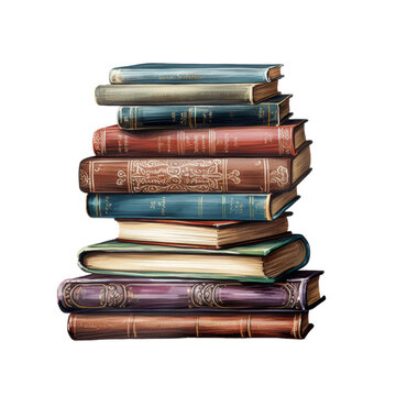 recommend clip art: A sticker of Stack of old books