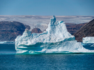 Iceberg in Johan Petersen Fjord in East Greenland.