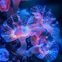 Obraz premium Vibrant Submarine Floral Realm