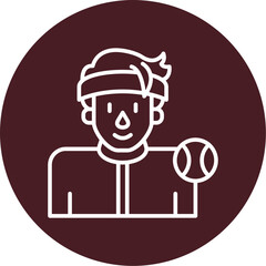 Tennis Player Icon