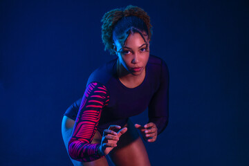 Brazilian girl Jujutsu fighter is ready for the Jiu Jitsu wrestling competition. Brazilian sport...
