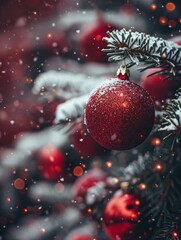 Obraz premium Festive design Christmas tree. Merry Christmas and Happy New Year holiday card, poster and banner