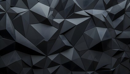 Fototapeta premium Dark grey background with a geometric pattern, a dark blue color, a 3D rendering in the style of high resolution photography 