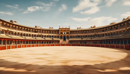 Fototapeta premium Spanish bullring arena in Spain for traditional fight of bulls