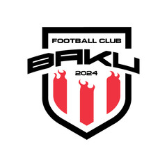 Football or soccer team Baku, Azerbaijan logo. Vector Illustration © Дмитрий Сальников