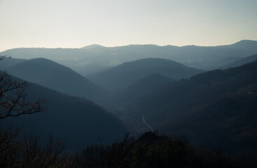 mountain horizont, close up 
