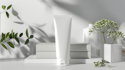 White Vase on White Table