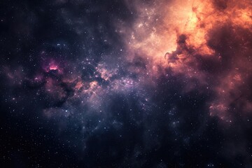 Stunning galaxy with nebulas and cosmic dust