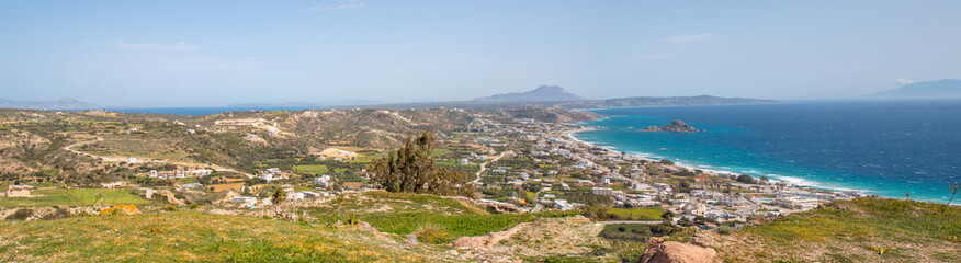 Landscape view of Kastri Island and Kampos town from Castle of Kefalos Kos Island South Aegean Region (Südliche Ägäis) Greece