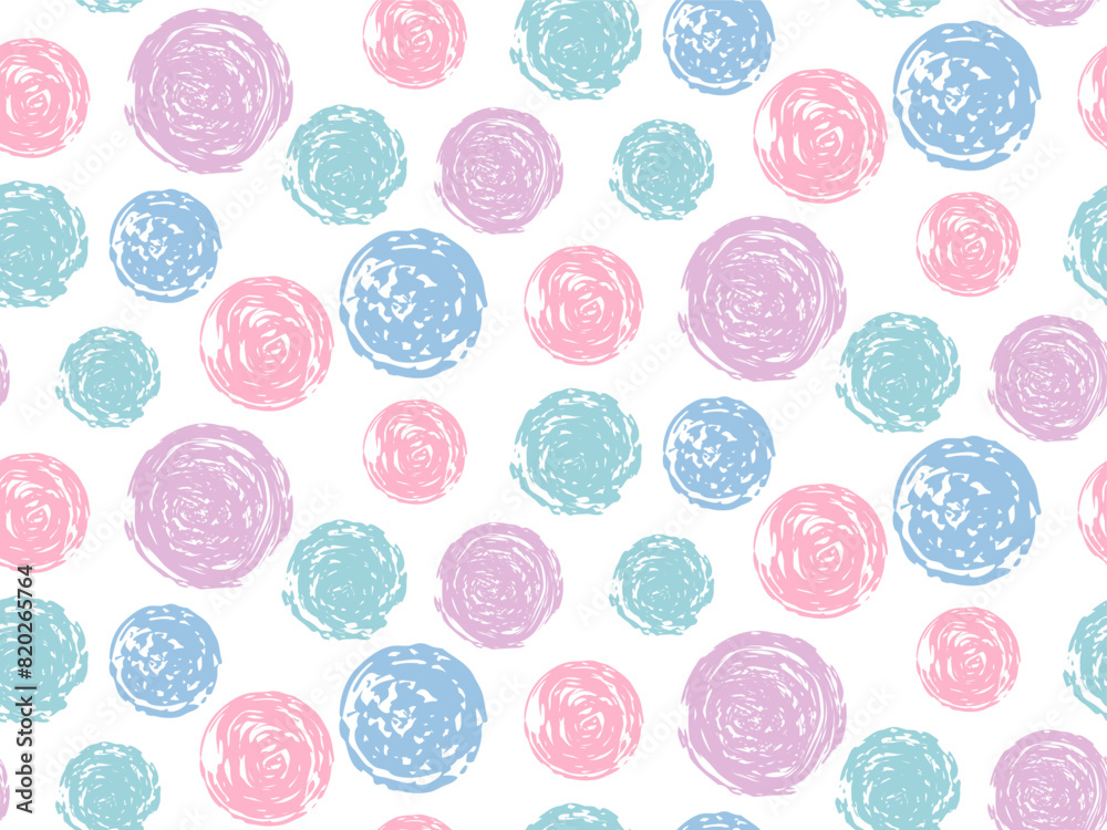 Poster abstract circular multicolored shapes. seamless paint pattern. various irregular blot spot backgroun