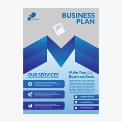 Corporate  Business Plan Flyer, Digital, Marketing, Agency, Brochure Cover.