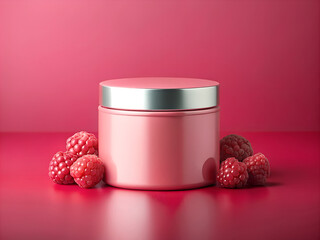 Raspberry Infused Cream Jar - fruity and refreshing skincare product