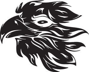 eagle bird lip silhouette clipart vector illustration