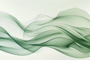 Obraz premium Calming Rhythms: Soothing Abstract Image of Fluid Flowing Green Shapes