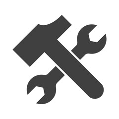 tools icon on white background