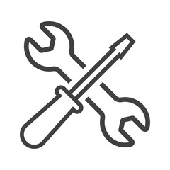 tools icon on white background