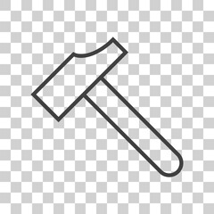 hammer icon on white background