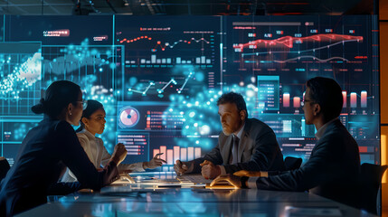 Group of Diverse Professionals Engaged in a Brainstorming Session - Collaboration and Innovation