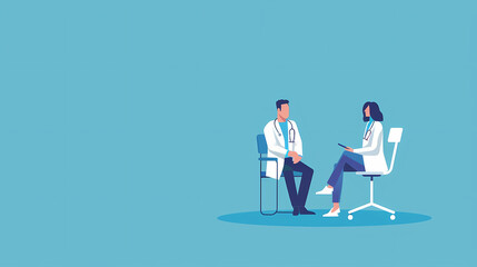 Fototapeta premium Medical Consultation Between a Female Doctor and Patient - Professional Healthcare Interaction