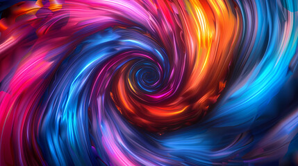 Fototapeta premium Abstract Colorful Vortex - Vibrant Swirling Art