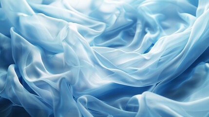 Obraz premium light blue exquisite high-definition chiffon, silk, cloth material close-up