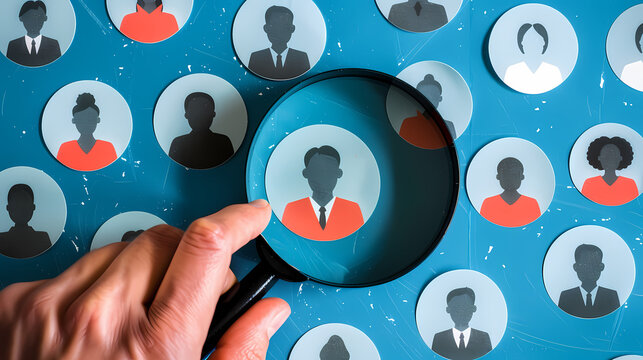 Blue Resumes: Diverse Professionals Illustrated in Icon Form