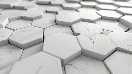 Obraz premium A close up of white hexagons on a white background.