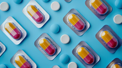 Pills, Tablets, and Capsules: Colorful Medication Packs