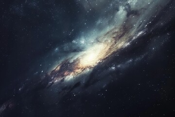 Fototapeta premium Beautiful galaxy background with vibrant colors