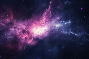 Beautiful galaxy background with stars and planets