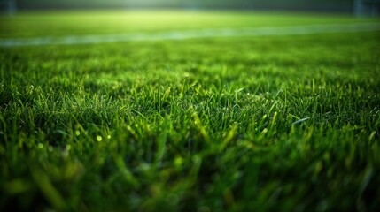 Naklejka premium Lush green meadow background, sunny weather