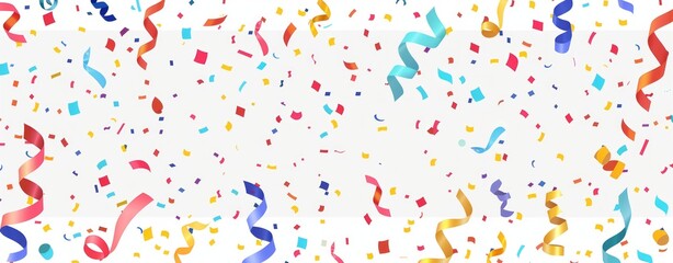 Obraz premium Minimalistic background with colorful confetti 